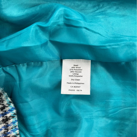 Talbots Plaid Wool Blend Lined Skirt 6 - Picture 6 of 8